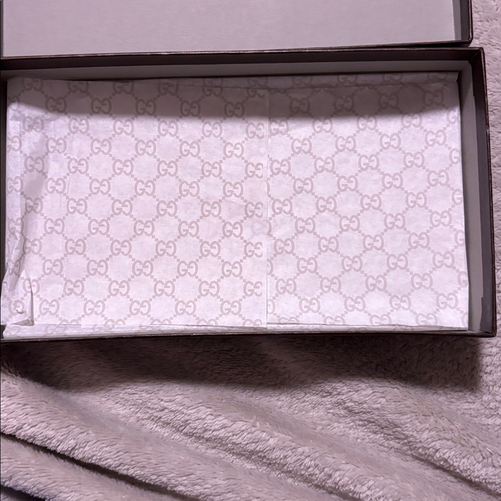 Gucci Embossed Dark Brown Wallet Gift Box… 6x10 Inches… Comes w Tissue Paper - Picture 4 of 4